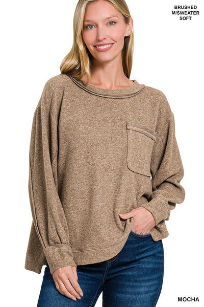 Ready to Ship: Soft Brushed Melange Sweater