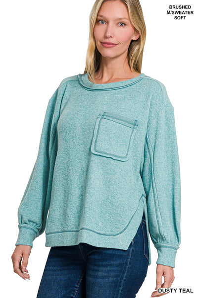 Ready to Ship: Soft Brushed Melange Sweater