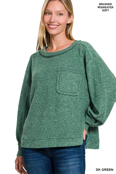 Ready to Ship: Soft Brushed Melange Sweater