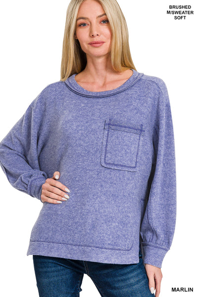 Ready to Ship: Soft Brushed Melange Sweater