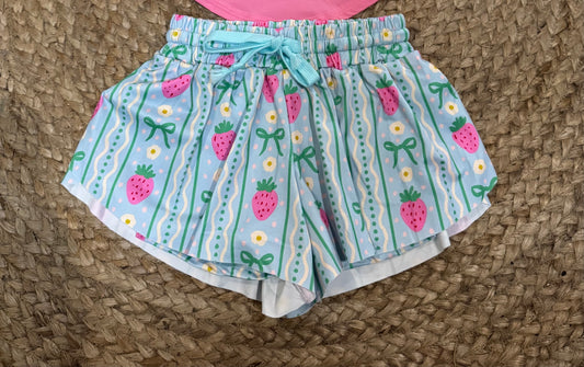 Ready to Ship: Strawberry Butterfly Shorts