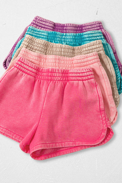 Zenana Acid Washed Dolphin Shorts {RTS}