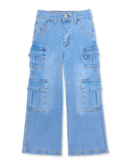 Girl's Denim Jeans w/ 4 Cargo Pockets {RTS}