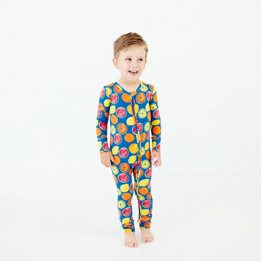Citrus Got Real Fruit Slices Baby Bamboo Convertible Footie {RTS}