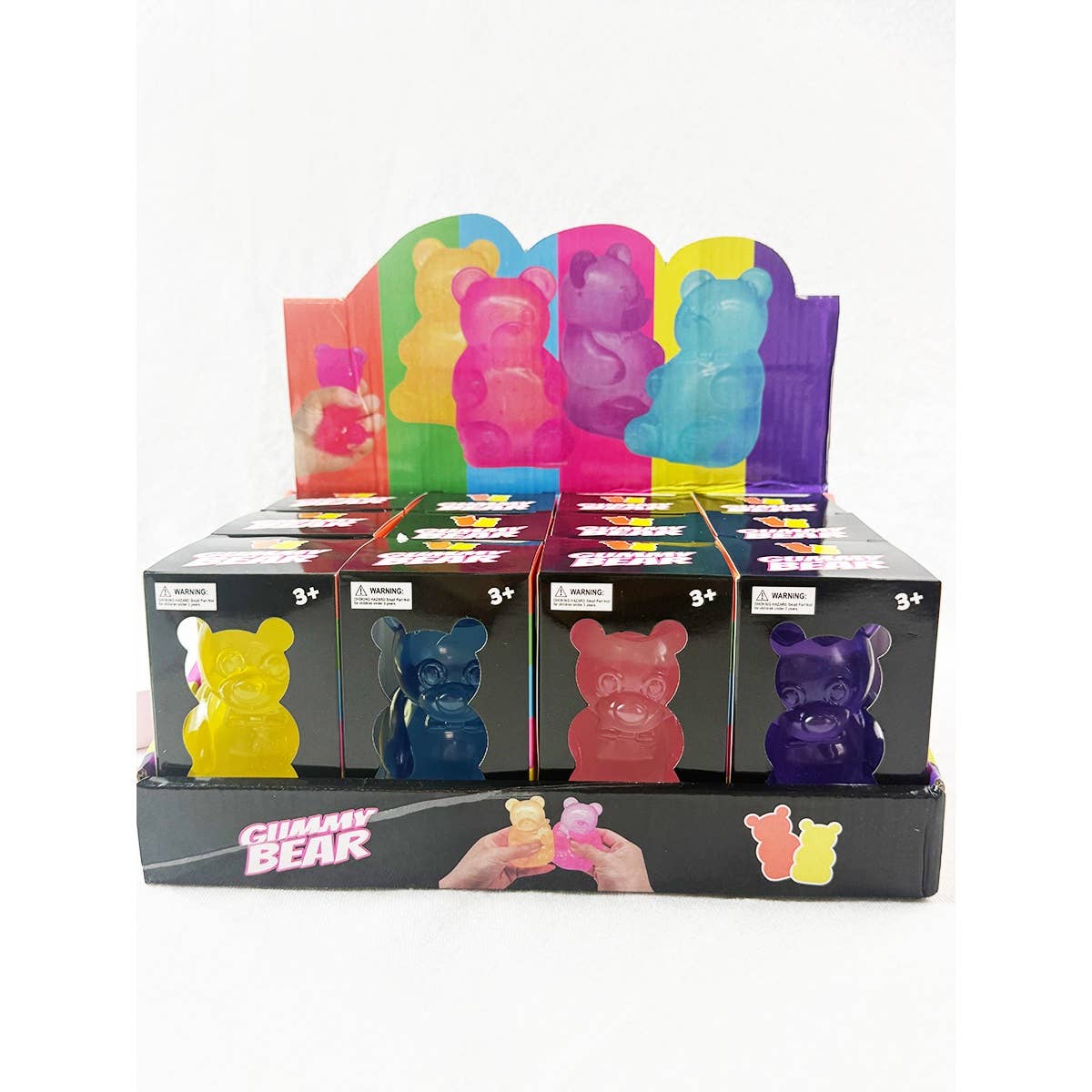Pre-Order: Large Solid Transparent Gummy Bear Squishy Toy