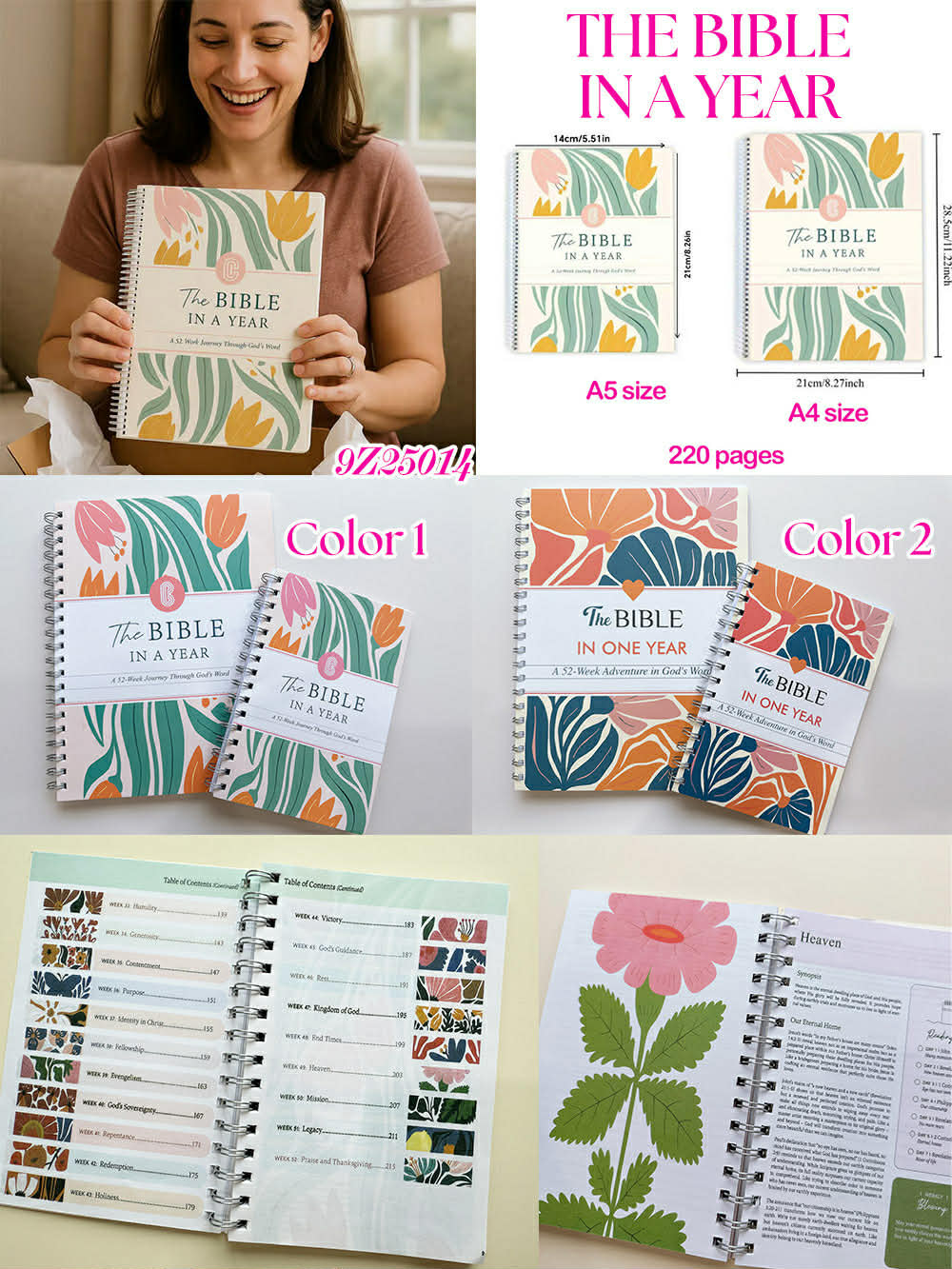 Ready to Ship: Bible In A Year Notebook - Salt Threads