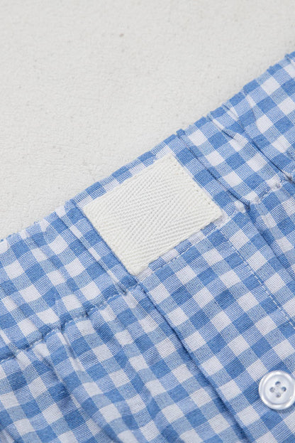 Ready to Ship: Gingham Plaid High Waist Summer Shorts