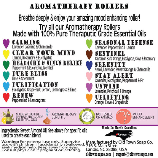 Ready to Ship: Aromatherapy Rollers in our LOVED {Headache & Sinus}Shower Bomb Scent