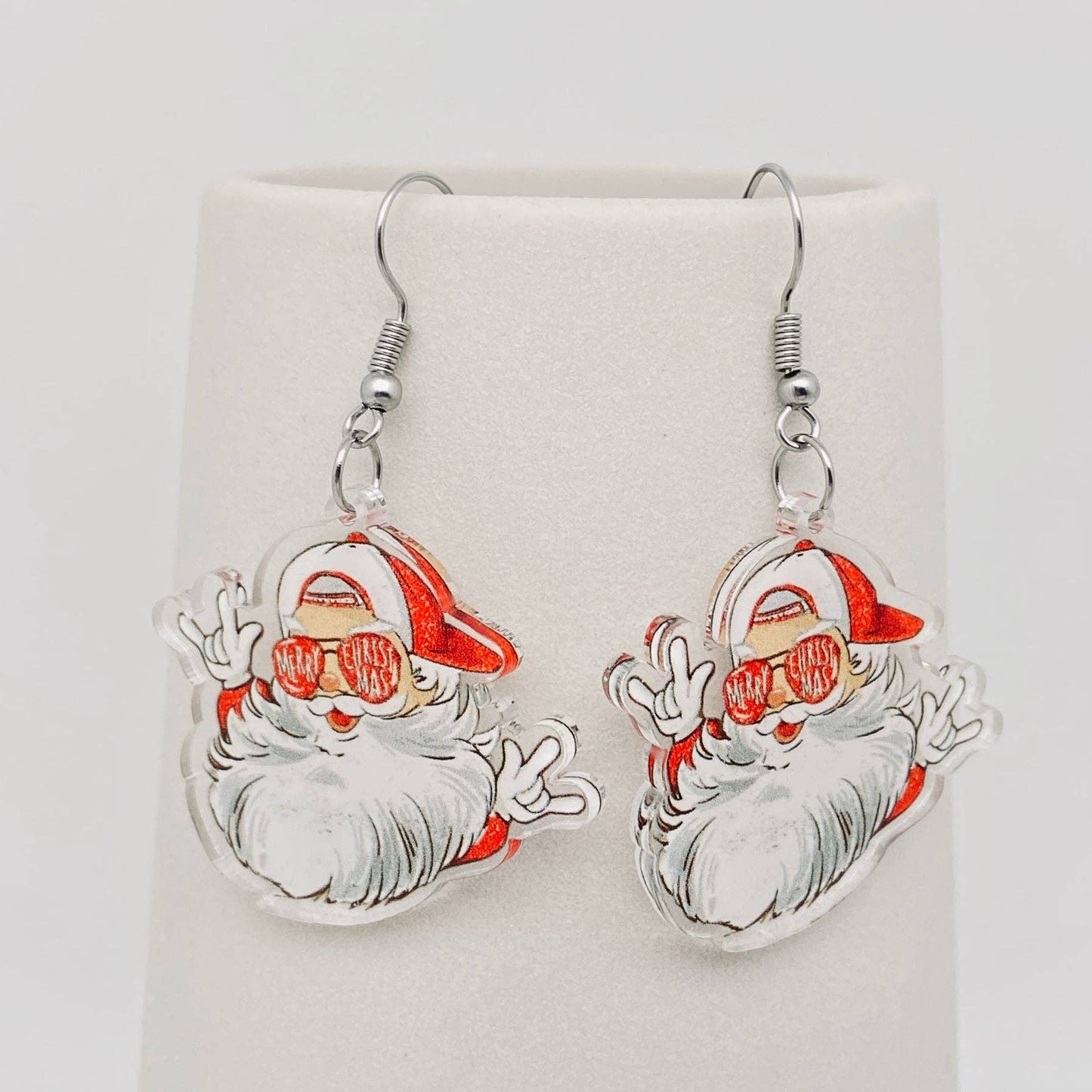 Christmas Jewelry Gift Santa Dangle Earrings