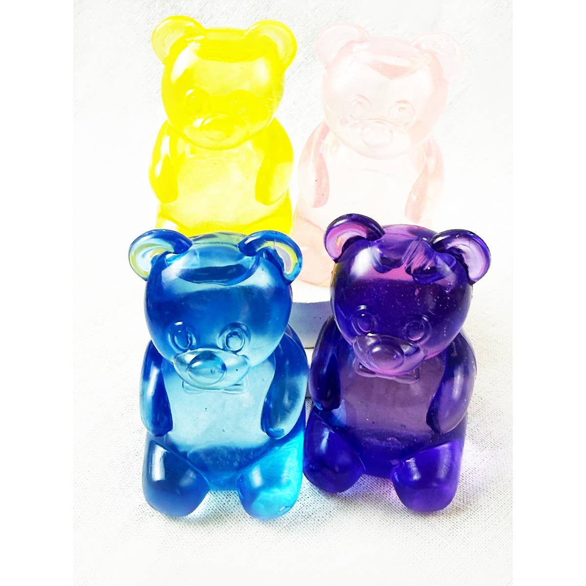 Pre-Order: Large Solid Transparent Gummy Bear Squishy Toy