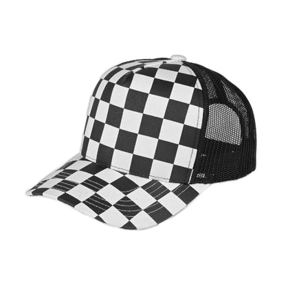 C.C Kids Junior Checkered Pattern Mesh Back Trucker Hat