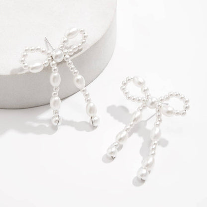BOW FRENCH TASSEL PEARL EARRINGS {RTS}