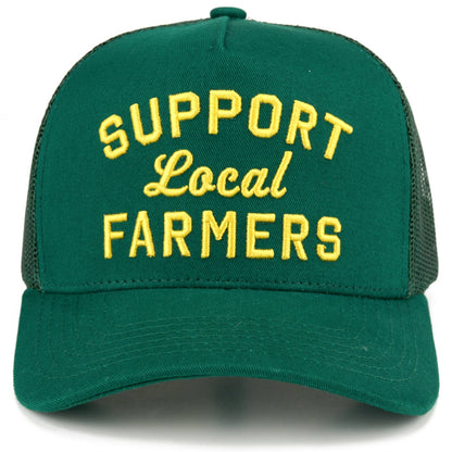 Ready to Ship: C.C SUPPORT LOCAL FARMERS Letter Two Tone Trucker Hat