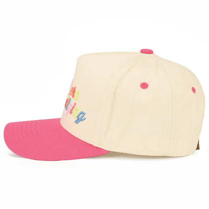 Ready to Ship: C.C OUT HERE DILLY DALLYING Letter on Two Tone Trucker Hat - Salt Threads