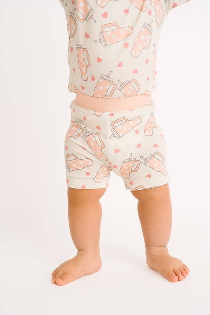 Sweet Sips Bamboo Shorts Set {RTS}