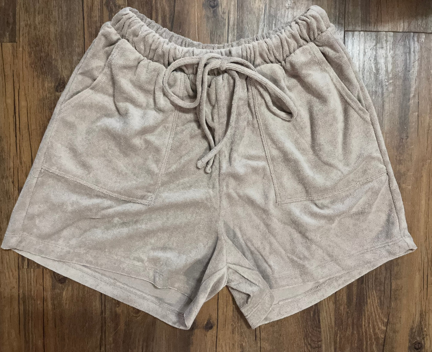 Terry Cloth Drawstring Shorts