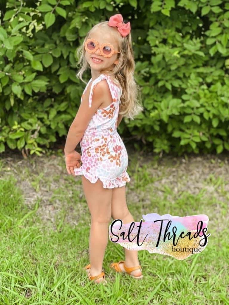 Leopard Tie Romper {Ready to Ship}