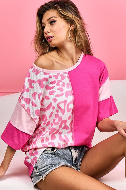 Hot Pink Leopard Top {Ready to Ship}