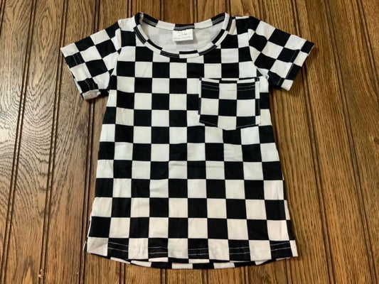 Short Sleeve Checkered Tee