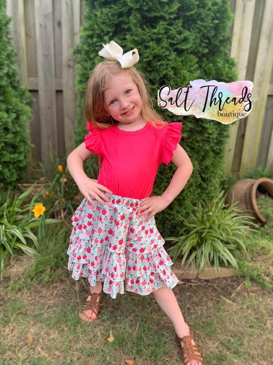 Girls Apple Skirt Set