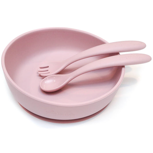 Silicone Bowl & Utensil Set - Multiple Colors Available