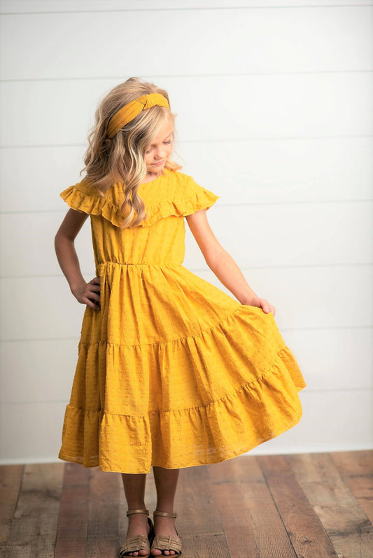 Mustard Tiered Dress