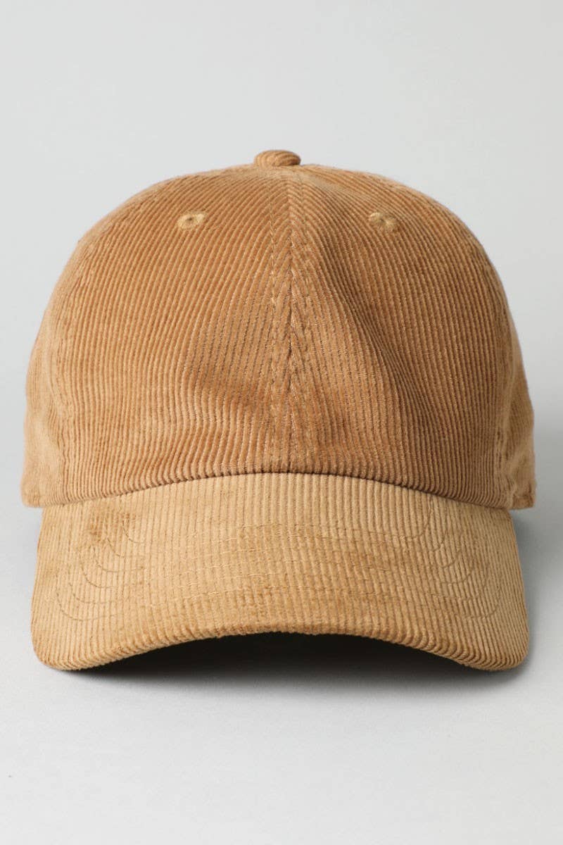 Corduroy Adjustable Cotton Baseball Cap Dad Hat