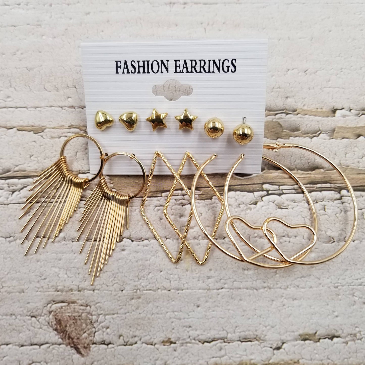 Tassels Vintage Geometric Earrings Set