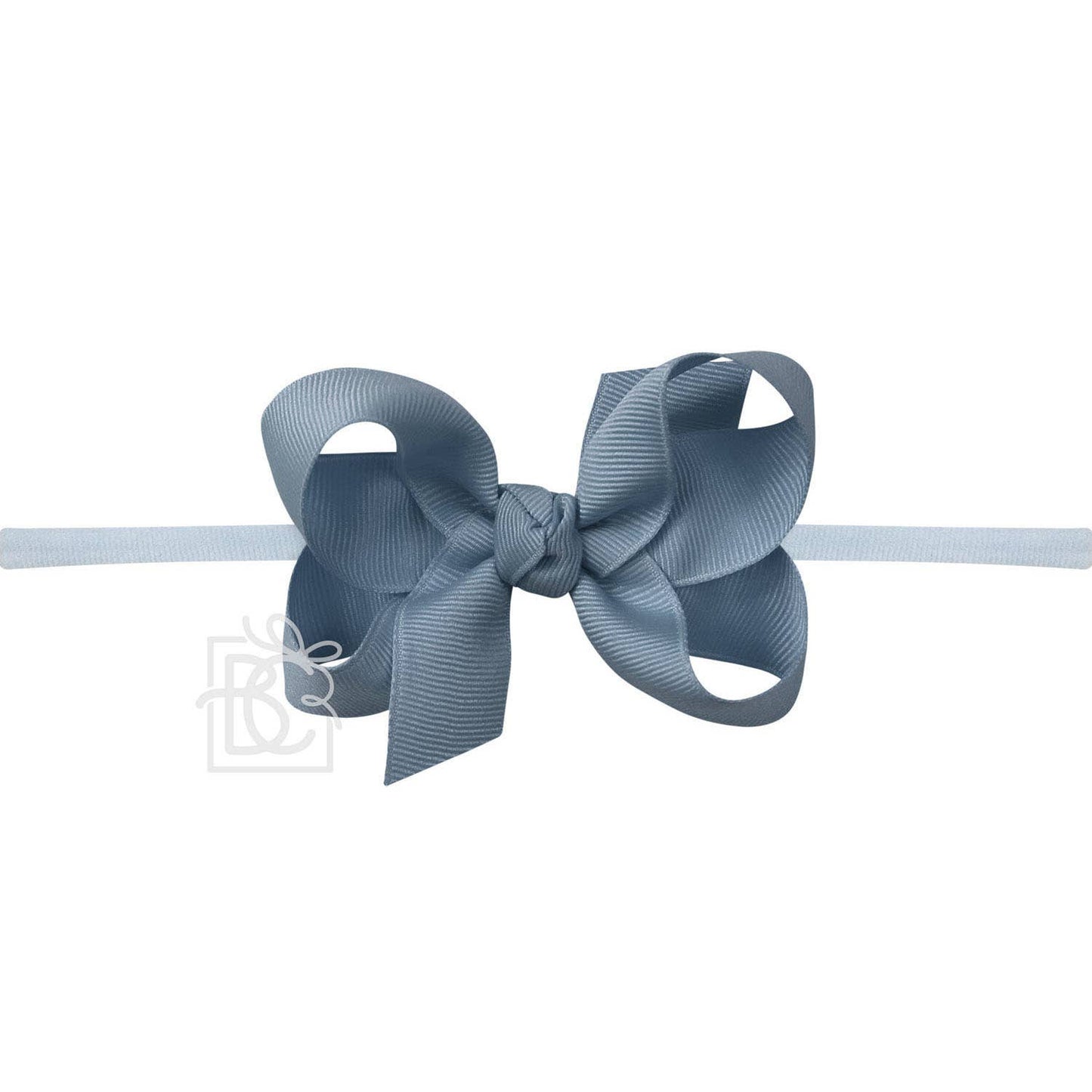 Williamsburg Blue 1/4" PANTYHOSE HEADBAND W/SIGNATURE GROSGRAIN BOW