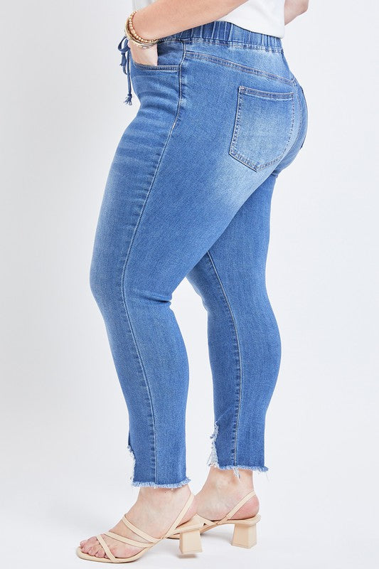 Medium Wash Denim Joggers {Ready to Ship}