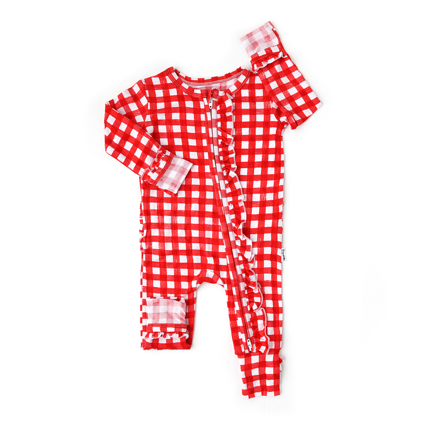 Frost Red Gingham Ruffle Zip