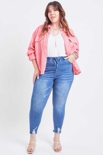 Medium Wash Denim Joggers {Ready to Ship}