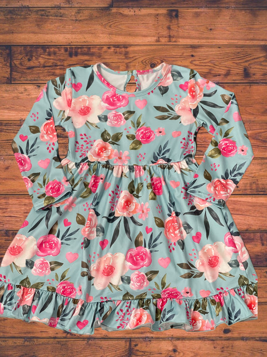 Heart Floral Tunic Dress