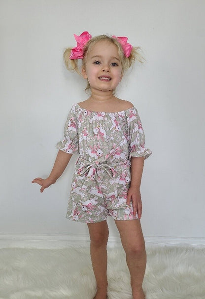 Bunny Blossom Girls Romper