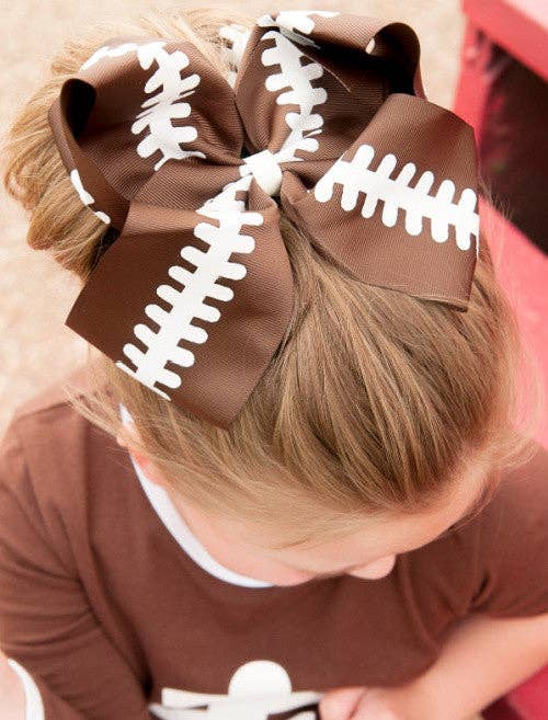 Football Texas Size Hair Bow