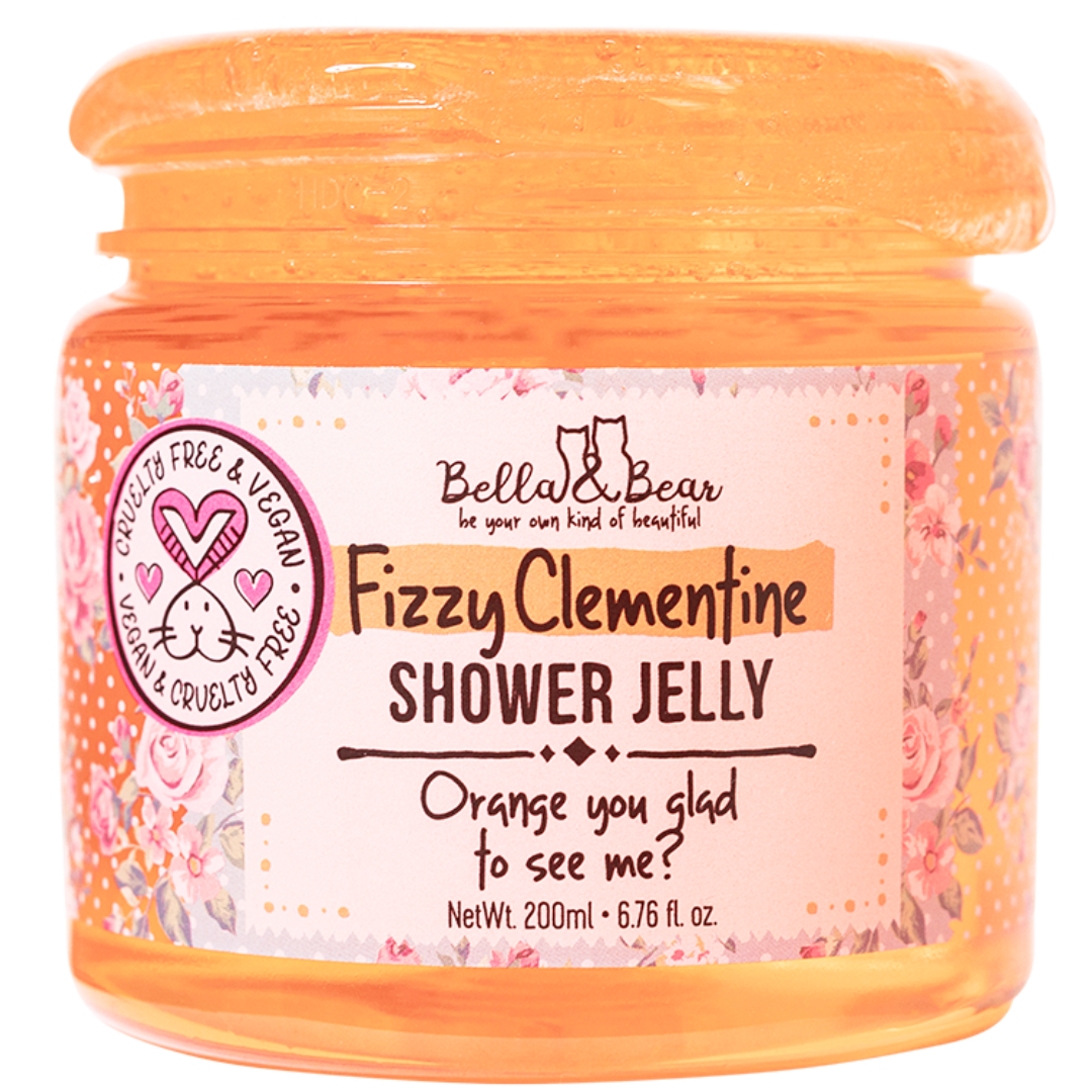 Fizzy Clementine Shower & Bath Jelly For Adults & Kids 6.7oz