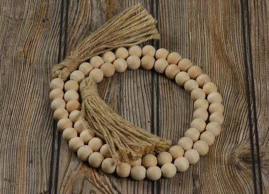 Natural Beaded Garland 60in