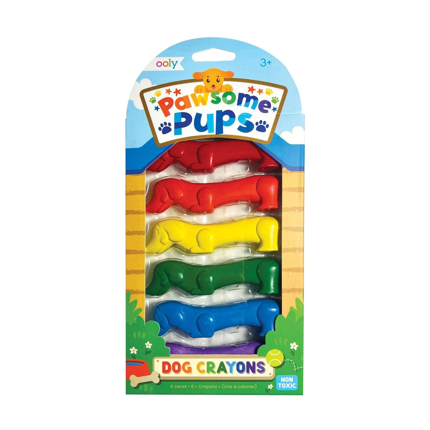Pawsome Pups Dog Crayons - Set of 6