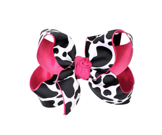 LAYERED COW BOW ON CLIP