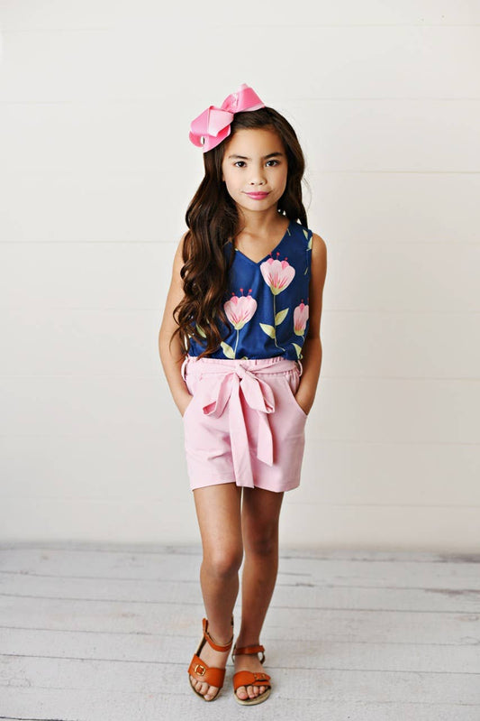 Navy Short Set