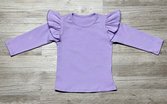 Lavender Long Sleeve Flutter Top - Salt Threads