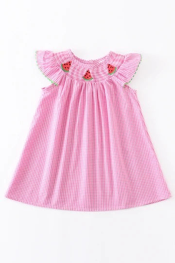 Smocked Pink Melon Dress