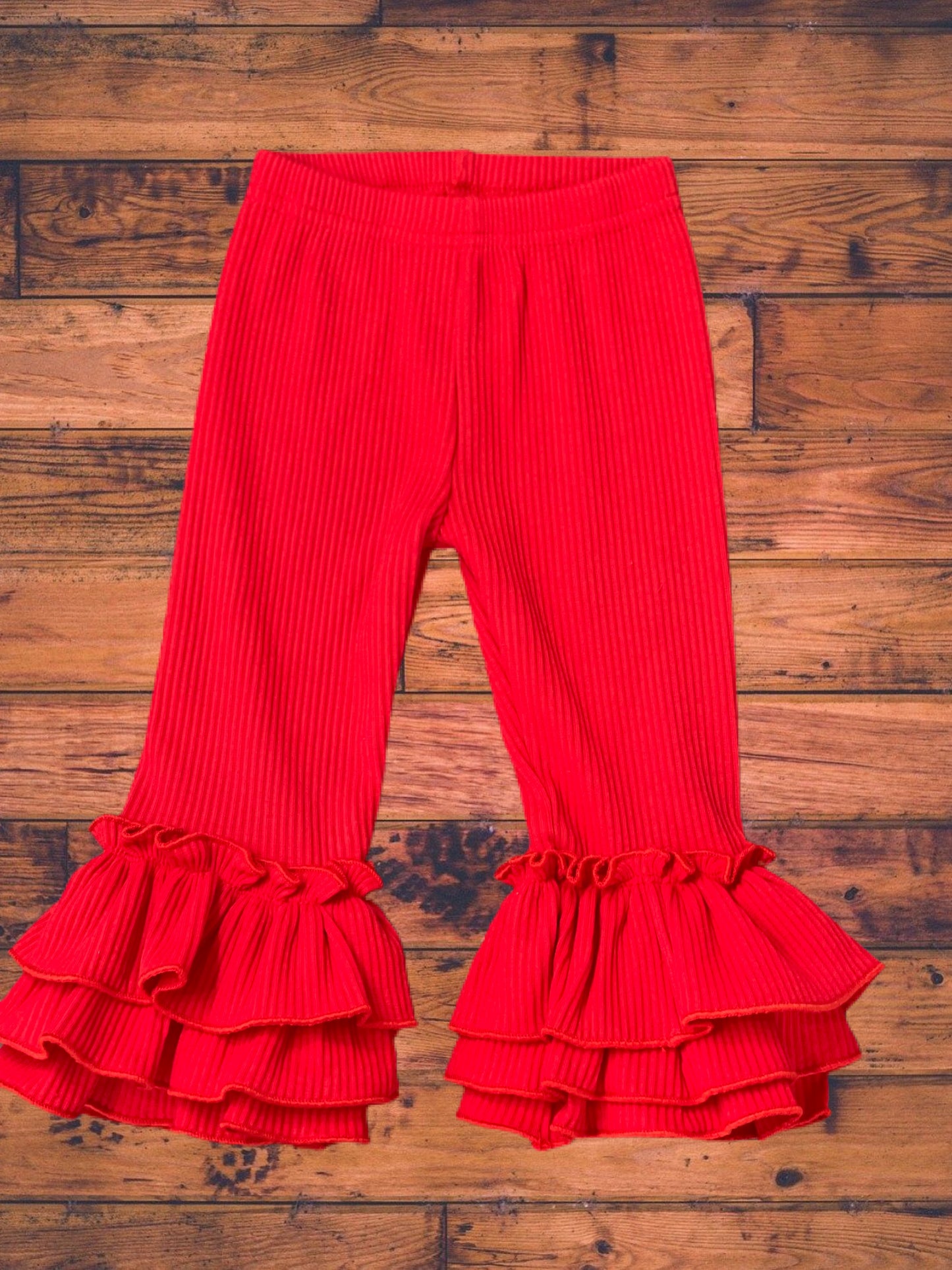 Red Ribbed Truffle Pants {RTS}