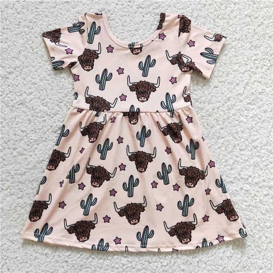 Girls Alpine Cow Dress {RTS}