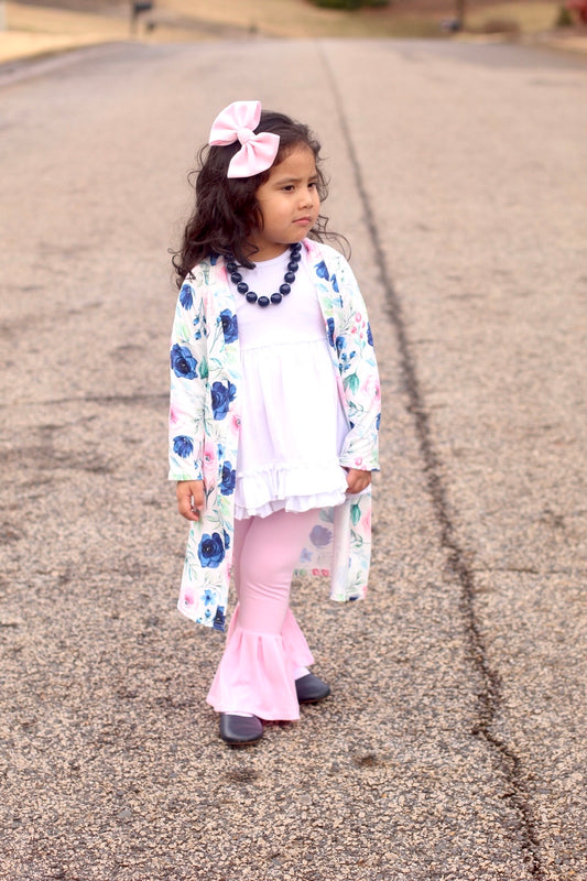 Navy Blossoms Kids Duster - Salt Threads