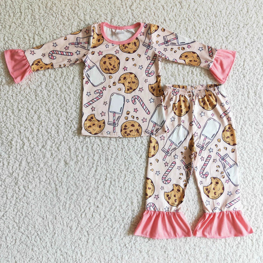 Pink Ruffled Milk & Cookies Lounge Set In stock and RTS