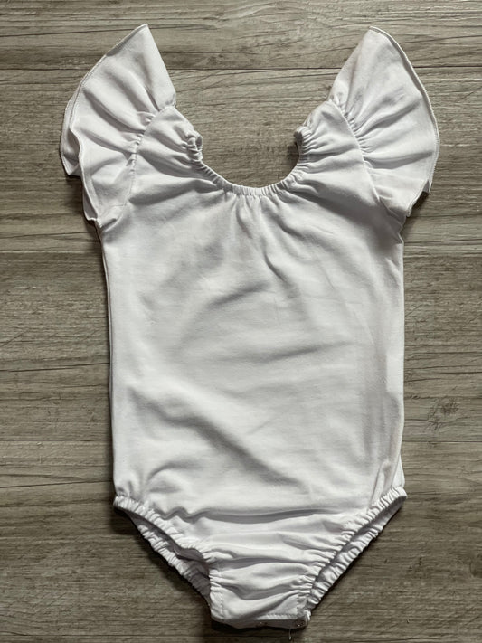 White Flutter Sleeve Leo - Salt Threads