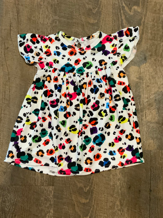 Colorful Leopard Button Back Pearl Tunic Length - Salt Threads
