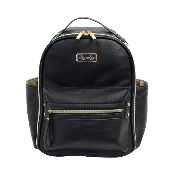 Itzy Ritsy Mini Diaper Bag Backpack Black